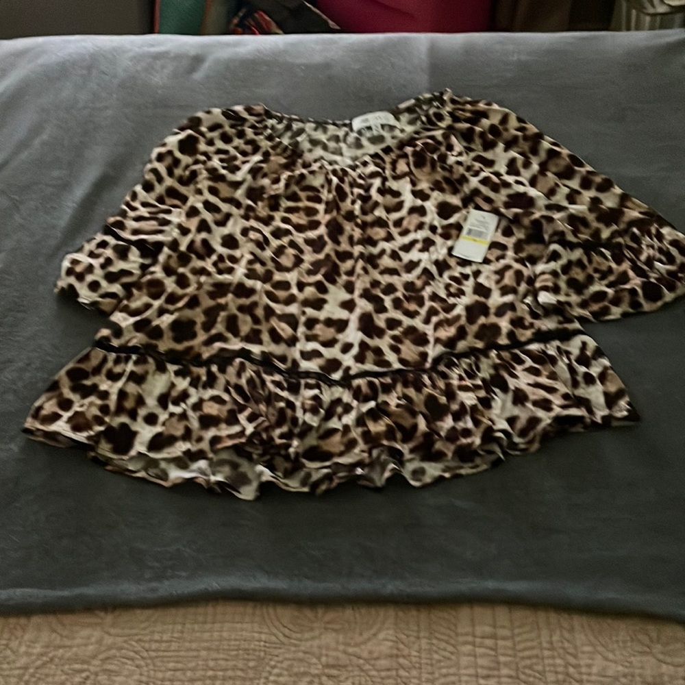 Fever Medium leopard print blouse - NWT